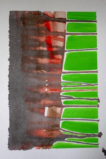 Série Libre cours n°8: 26/36 Encre de Chine et Acrylique sur papier