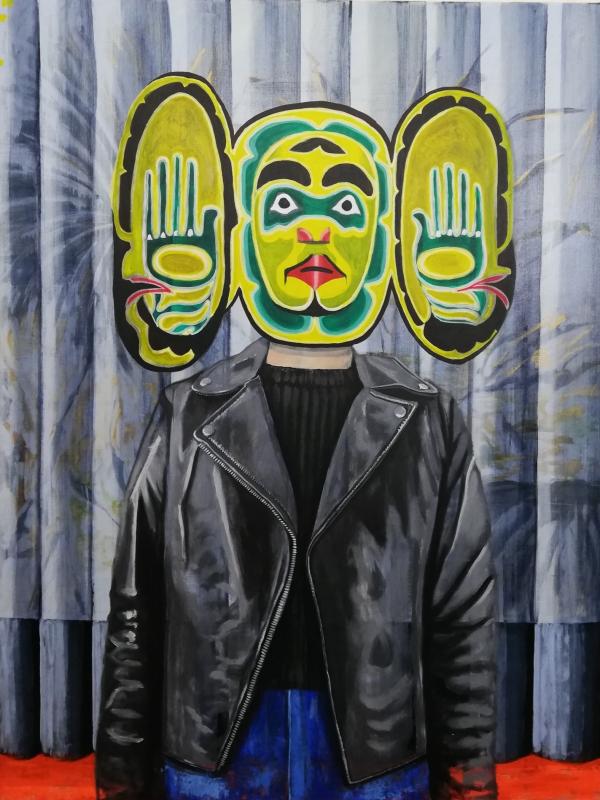 La vie Rock and Roll, 116/89 cm, Acrylique et huile sur toile