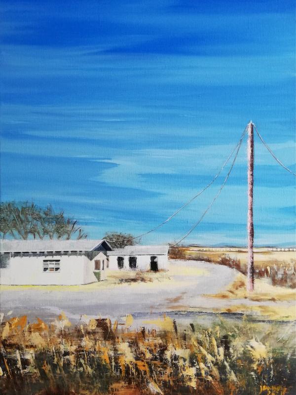 Summer in USA : 54/73 cm, Acrylique sur toile