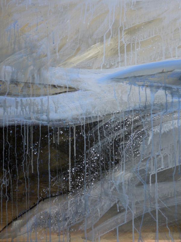 Memories Blues n°1: 80/100 Acrylique et Encre sur toile