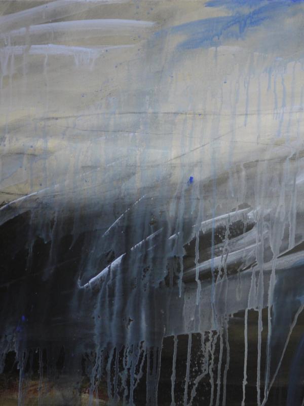 Memories Blues n°2: 80/100 Acrylique et Encre sur toile