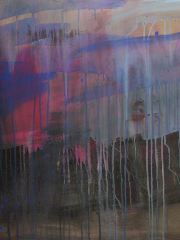 Série Tsunami n°4: 70/90 Acrylique et Encre sur toile