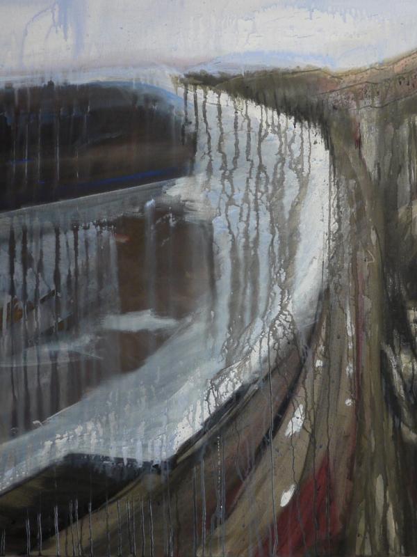 Série Tsunami n°3: 80/100 Acrylique et Encre sur toile