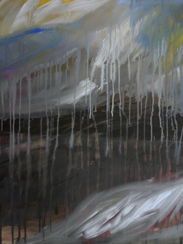 Série Tsunami n°5: 80/100 Acrylique et Encre sur toile