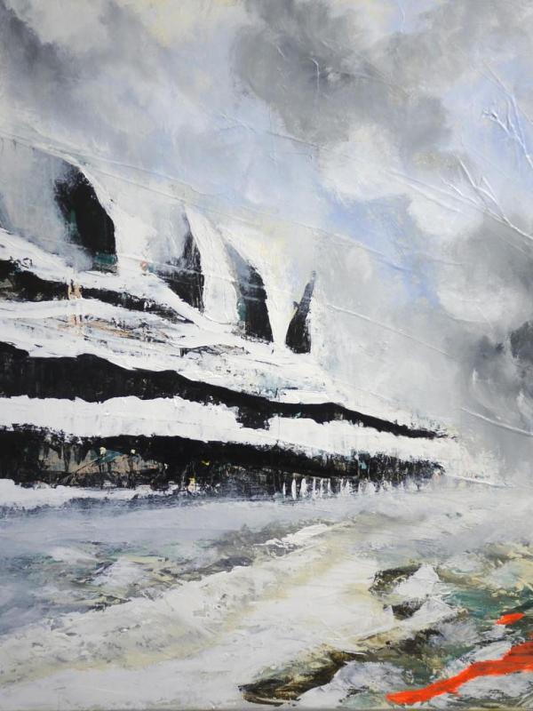 Snow n°1: 80/80 Acrylique sur toile