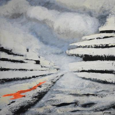 Snow n°2: 60/60 Acrylique sur toile