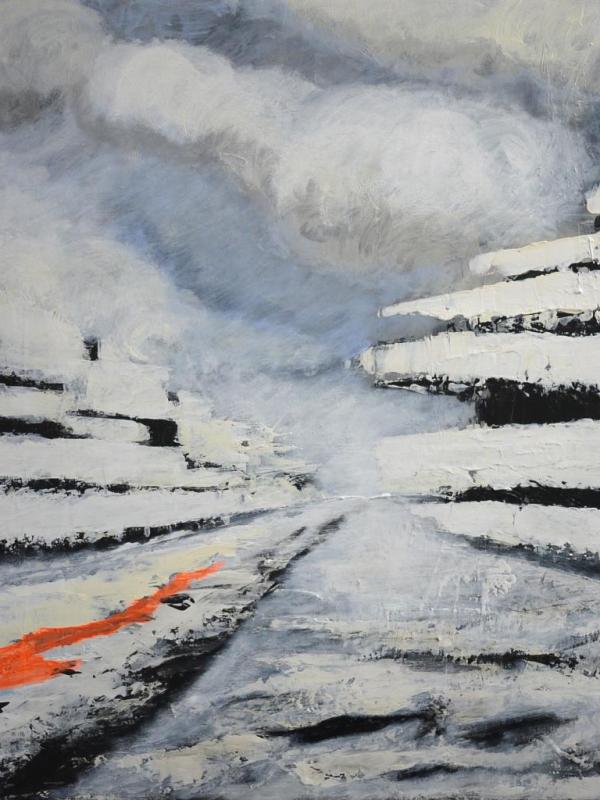 Snow n°2: 60/60 Acrylique sur toile