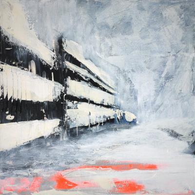 Snow n°3: 30/30 Acrylique sur toile