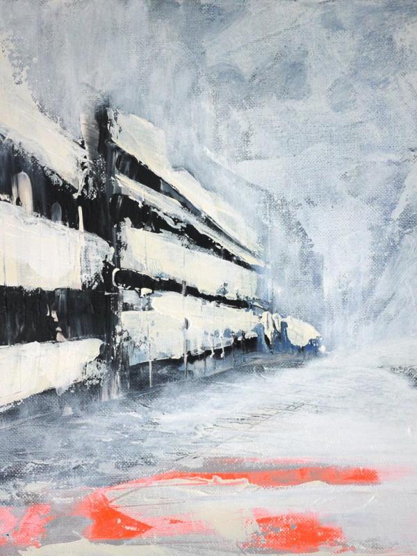 Snow n°3: 30/30 Acrylique sur toile