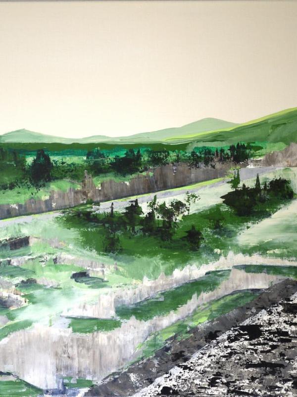 La lune vue du soleil: 85/61 Acrylique sur toile