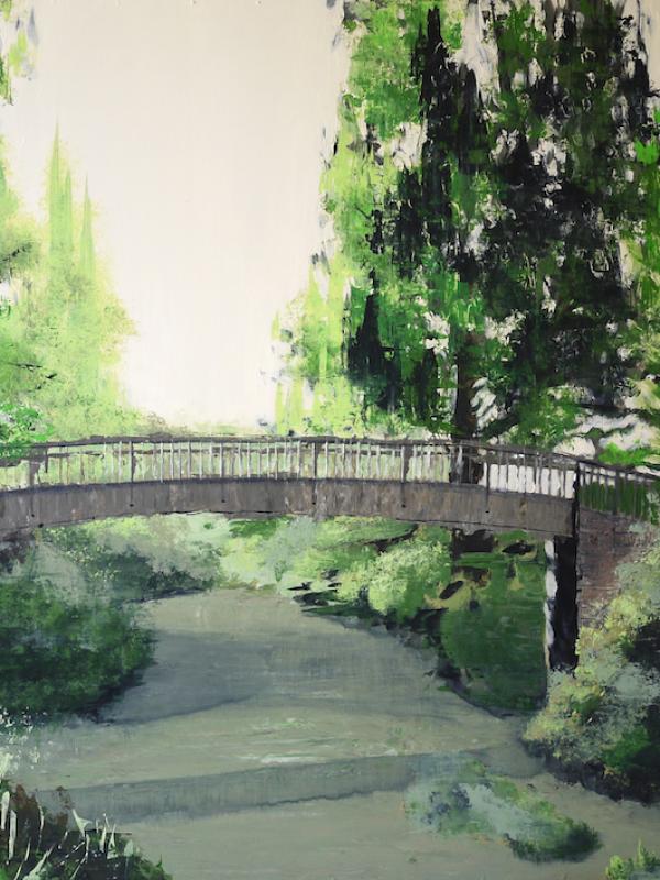 L'Aussonnelle en novembre: 80/122 cm Acrylique sur bois