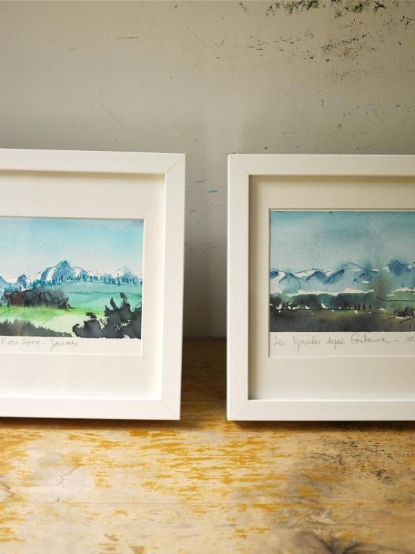 Les Pyrénées depuis Fontaurie:  - *