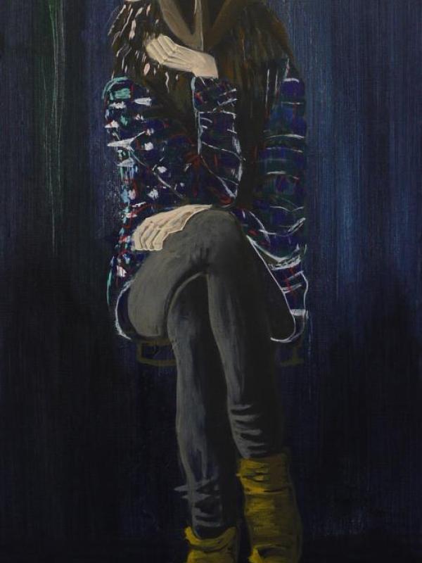 Autoportrait au masque de singe: 100/50 cm