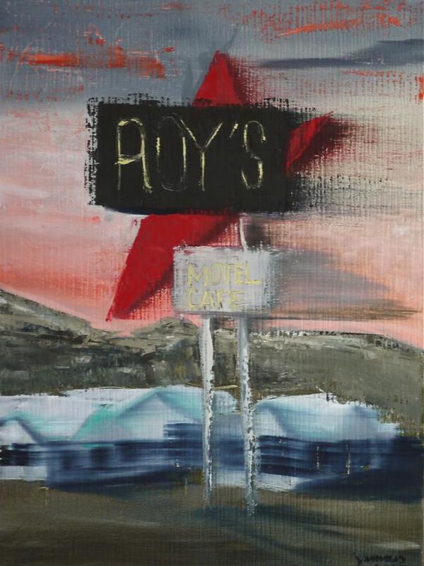 Motel, 24/32cm, Huile sur toile