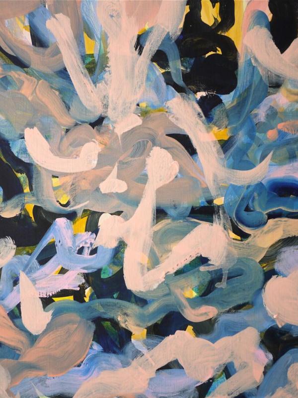 LA CHASSE AU TRÉSOR, 61/50 cm, Acrylique sur toile, Disponible