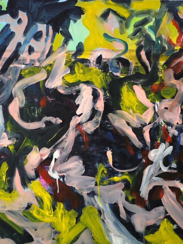 DEVANT LE PAYSAGE, 80/80 cm, Acrylique sur toile, Disponible