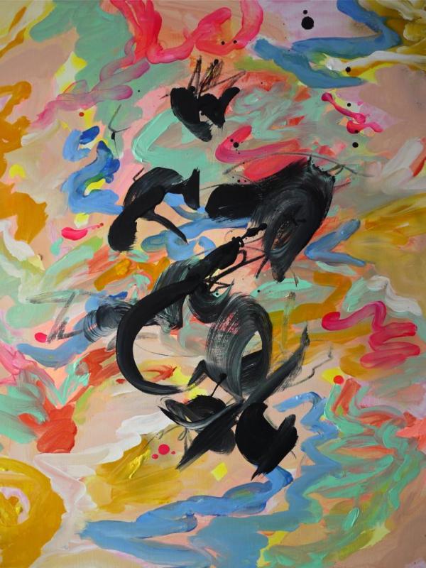 SIGNE 1, 80/100 cm, Acrylique sur toile, Disponible