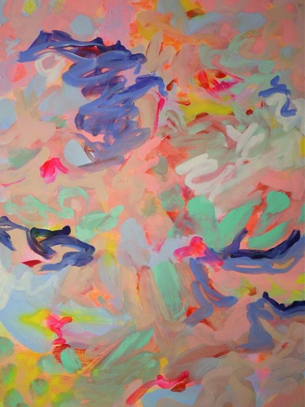 PROMENADE EN MONTAGNE, 82/117 cm, Acrylique sur panneau, Disponible