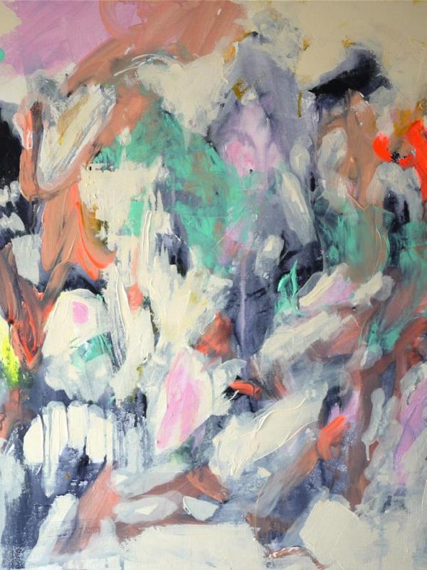 LA DANSE DE L'HIVER, Acrylique sur toile, 80/100cm, Disponible