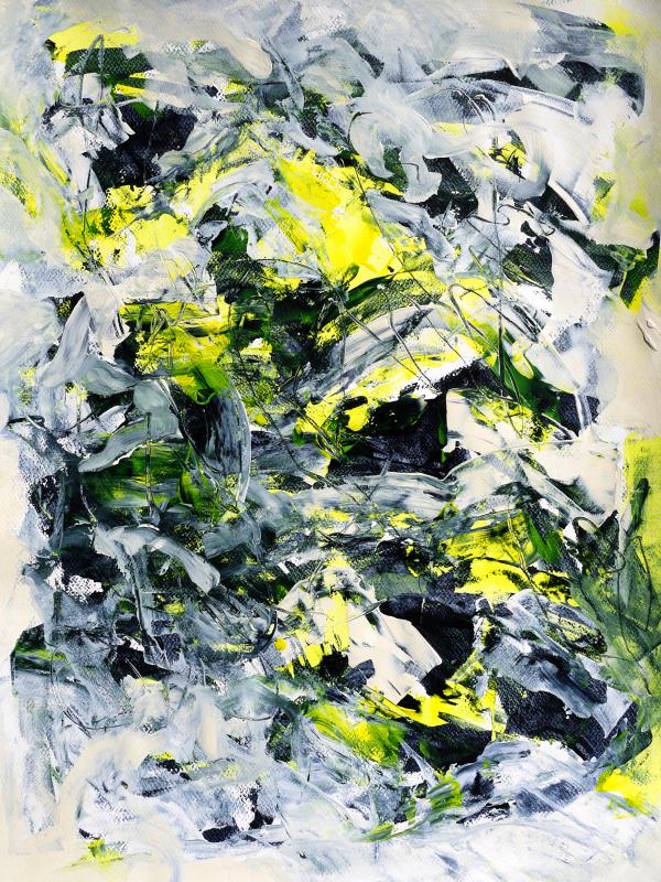 DANCING WITH THE SUN, Acrylique sur papier 50/65 cm, Disponible