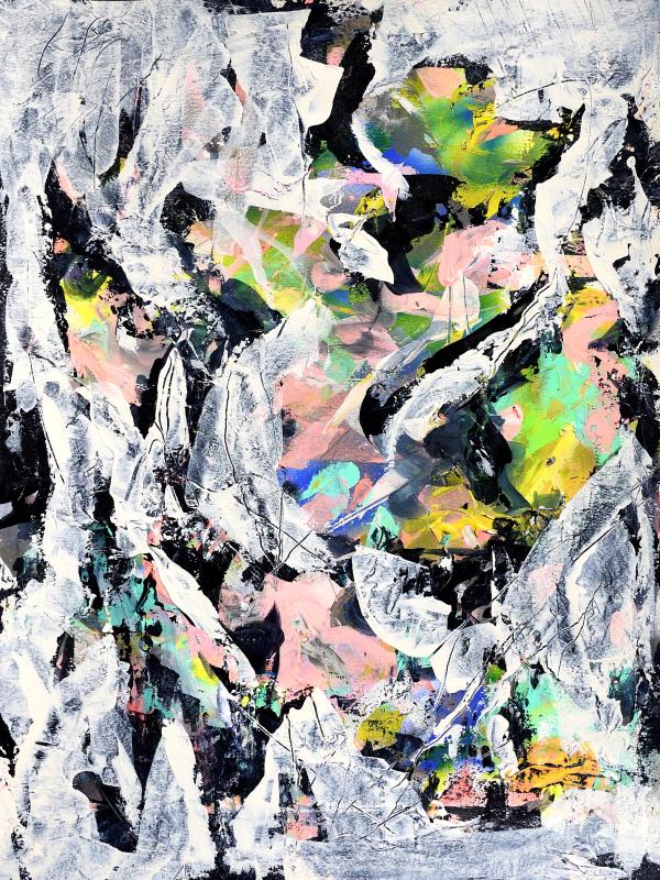 LA DANSE D EL'HIVER 2, Acrylique sur papier 46/61cm, Disponible