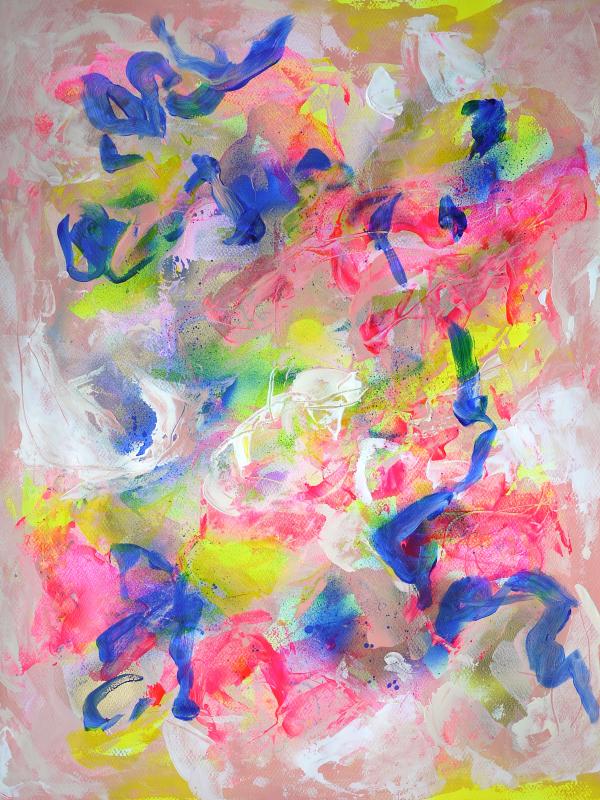 FRESH ATTITUDE,  Acrylique sur papier, 50/65 cm, Disponible