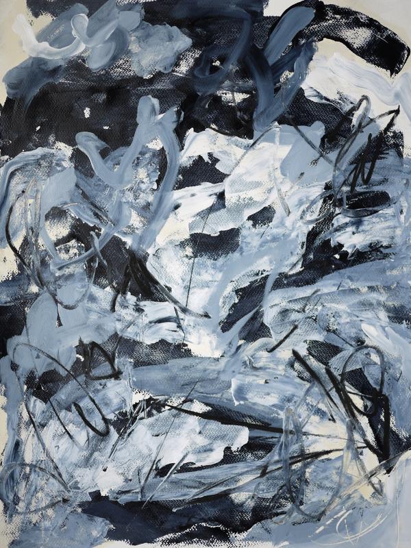 BLACK AND WHITE LOVE, Acrylique sur papier, 50/65 cm, Disponible