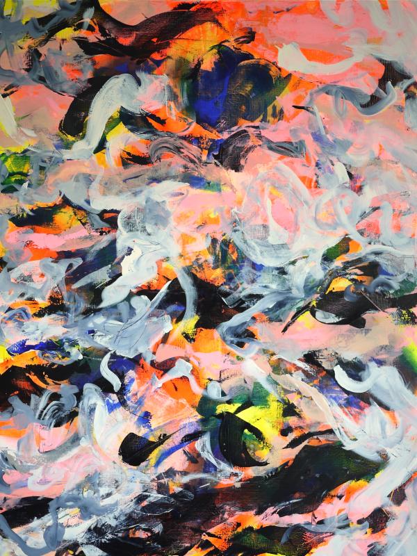 ENTRELACÉS, 81/116 cm, Acrylique sur toile, Disponible